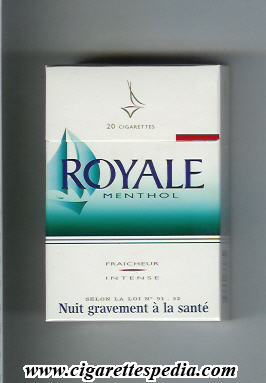 royale french version royale in the middle menthol ks 20 h white green france