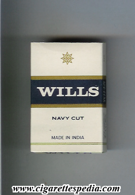 wills navy cut s 10 h old design white blue india
