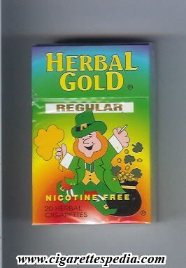 herbal gold regular nicotine free ks 20 h usa