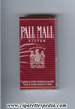 pall mall american version famous cigarettes filter ks 10 h finland usa