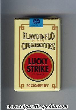 lucky strike flavor flo cigarettes ks 20 s usa