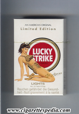 lucky strike with girl lights jo ann ks 20 h switzerland usa
