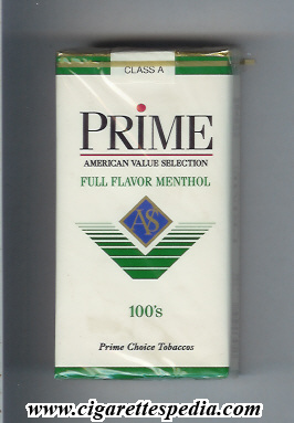 prime full flavor menthol l 20 s usa