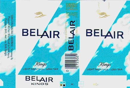 Belair (design 1) (Light Menthol - Low Tar) KS-20-S - USA