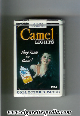 camel collection version collector s packs 1934 lights ks 20 s usa