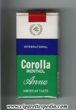 corolla international menthol american taste anna l 20 s south korea