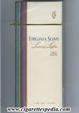 virginia slims name by one line lights filter sl 20 h usa
