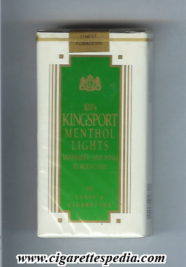 kingsport american version menthol lights l 20 s usa