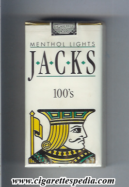 jacks menthol lights l 20 s usa
