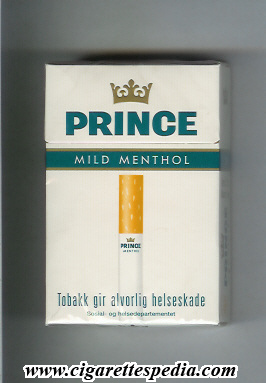 prince with cigarette mild menthol ks 20 h norway