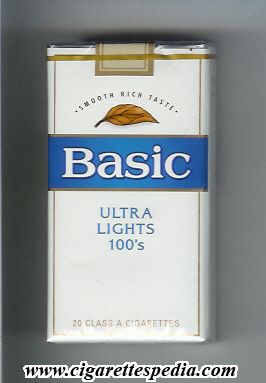 basic design 3 smooth rich taste ultra lights l 20 s usa