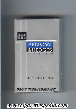 benson hedges quality and tradition light virginia taste ks 20 h kazakhstan switzerland