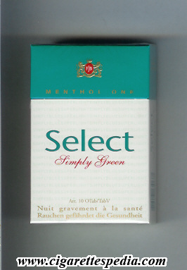 select swiss version menthol one simply green ks 20 h switzerland