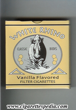 white rhino classic bidis vanilla flavored ks 20 b india
