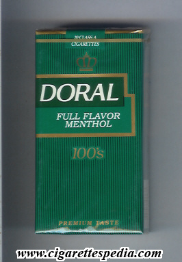 doral premium taste full flavor menthol l 20 s usa