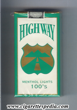 highway menthol lights l 20 s usa
