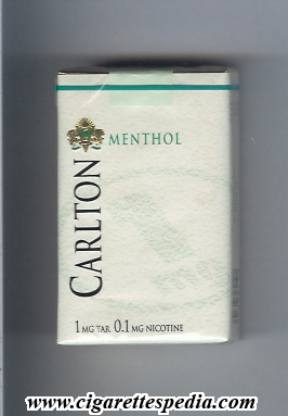 carlton american version vertical name menthol ks 20 s usa