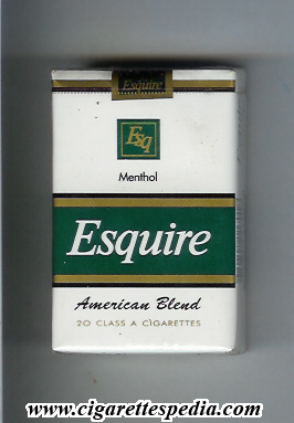 esquire american blend menthol ks 20 s usa india