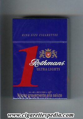 rothmans 1 ultra lights ks 20 h italy