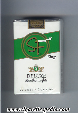 sf american version deluxe menthol lights ks 20 s usa
