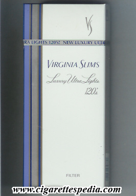 virginia slims name by one line ultra lights filter sl 20 h usa