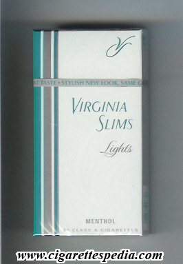 virginia slims name by two lines lights menthol l 20 h usa