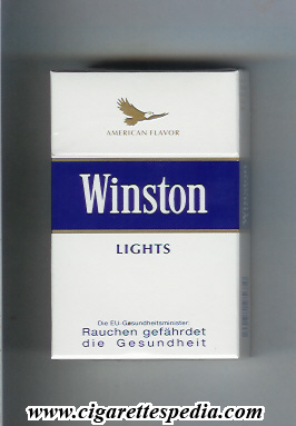 winston with eagle from above on the top american flavor lights ks 20 h germany
