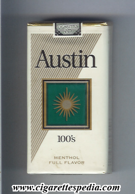 austin american version with square menthol full flavor l 20 s usa