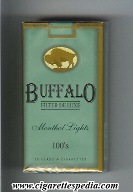 buffalo peruvian version filter de luxe menthol lights l 20 s peru