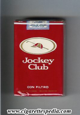 jockey club argentine version ks 20 s red white old design argentina