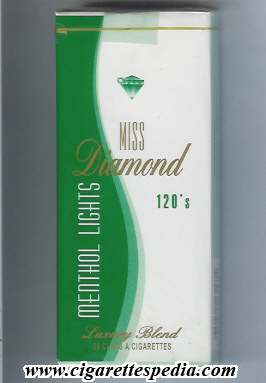 miss diamond menthol lights sl 20 s india usa