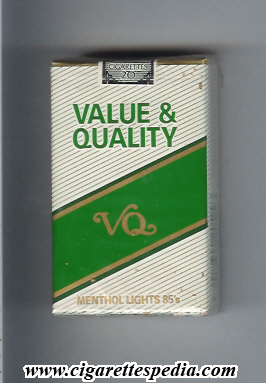 value quality menthol lights ks 20 s usa