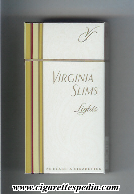 virginia slims name by two lines lights l 20 h usa