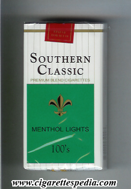 southern classic paraguayan version menthol lights l 20 s paraguay