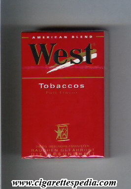 west r tobaccos full flavor american blend ks 20 h white tobaccos usa germany