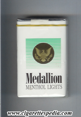 medallion american version menthol lights ks 20 s usa