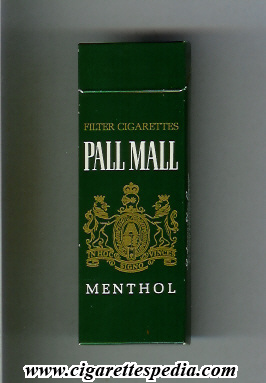 pall mall american version menthol filter cigarettes l 4 h green usa