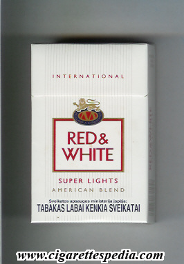red white with square international american blend super lights ks 20 h lithuania switzerland