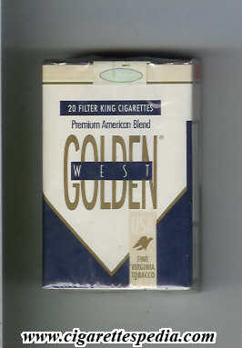 golden west premium american blend usa ks 20 s white blue peru
