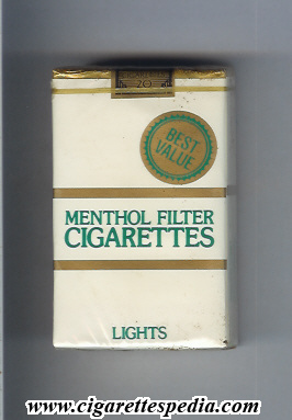 best value menthol filter sigarettes lights ks 20 s usa