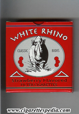 white rhino classic bidis strawberry flavored ks 20 b india