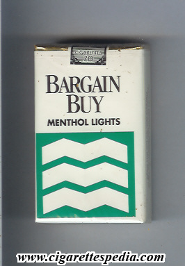 bargain buy menthol lights ks 20 s usa