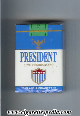 president egyptian version fine virginia blend 0 9ks 20 s white blue