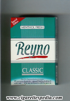 reyno menthol fresh with red line classic special edition ks 19 h with vertical lines germany usa