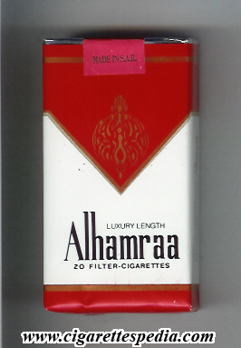 alhamraa luxury length l 20 s white red syria