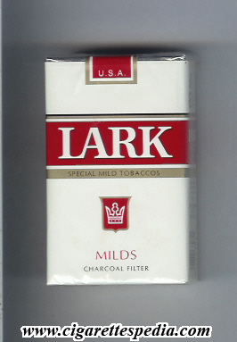lark charcoal filter milds special mild tobaccos ks 20 s white red japan usa