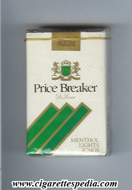 price breaker menthol lights ks 20 s usa