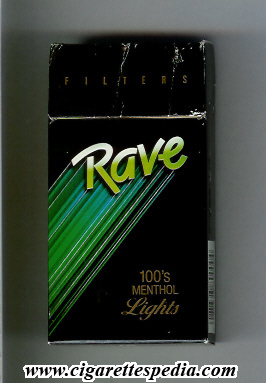 rave american version design 1 filters menthol lights l 20 h usa