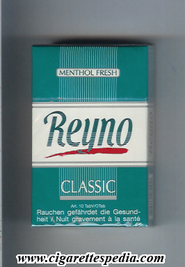 reyno menthol fresh with red line classic ks 20 h with vertical lines switzerland usa