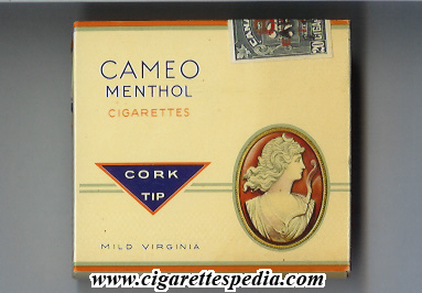 cameo canadian version cork tip mild virginia menthol s 20 b white canada